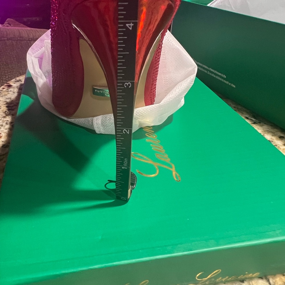 Lauren Lorraine Sparkling Red Heels - Picture 3 of 4